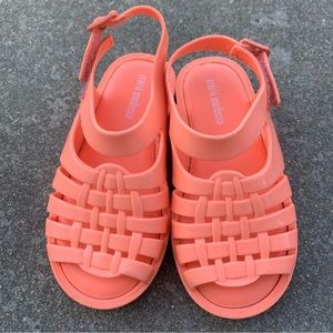 mini melissa francxs rubber jelly baby sandals toddler / little girl size 9